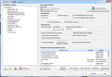Export der Daten in einer Text-Datei