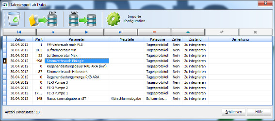 Manueller Datenimport